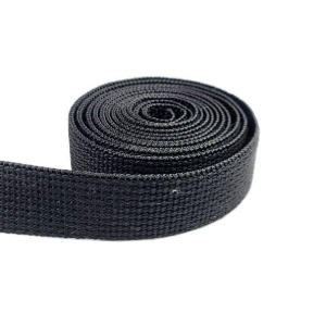 가방용 웨이빙끈25mm 블랙(16-273) - 에코백 가방부자재 가방끈 가방핸들 웨이빙끈 면끈