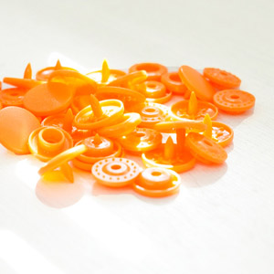 10쌍)10mm미니콩T단추-오렌지(115958)