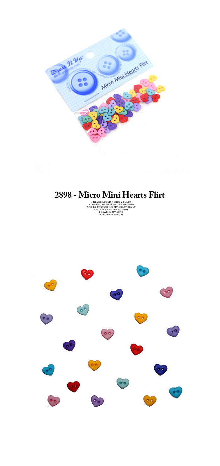수입단추 드레스잇업] 2898 - Micro Mini Hearts Flirt 