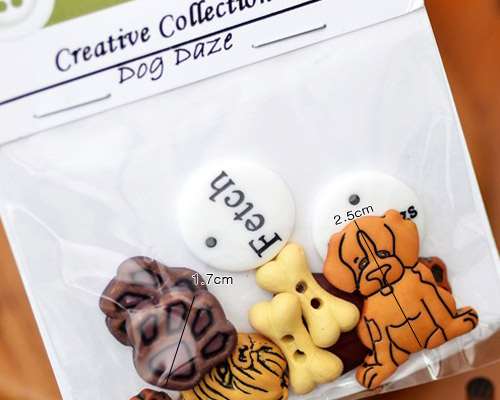수입단추1]Creative Collection Dog Daze-2106
