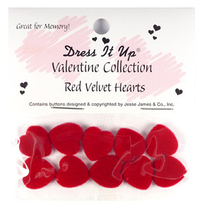 수입단추-2]red velvet hearts-5153 